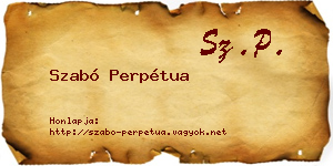 Szabó Perpétua névjegykártya